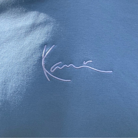 Karl Kani Signature Essential Pullover Hoodie | M | Light Blue NEW!! - Picture 7 of 14